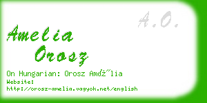 amelia orosz business card